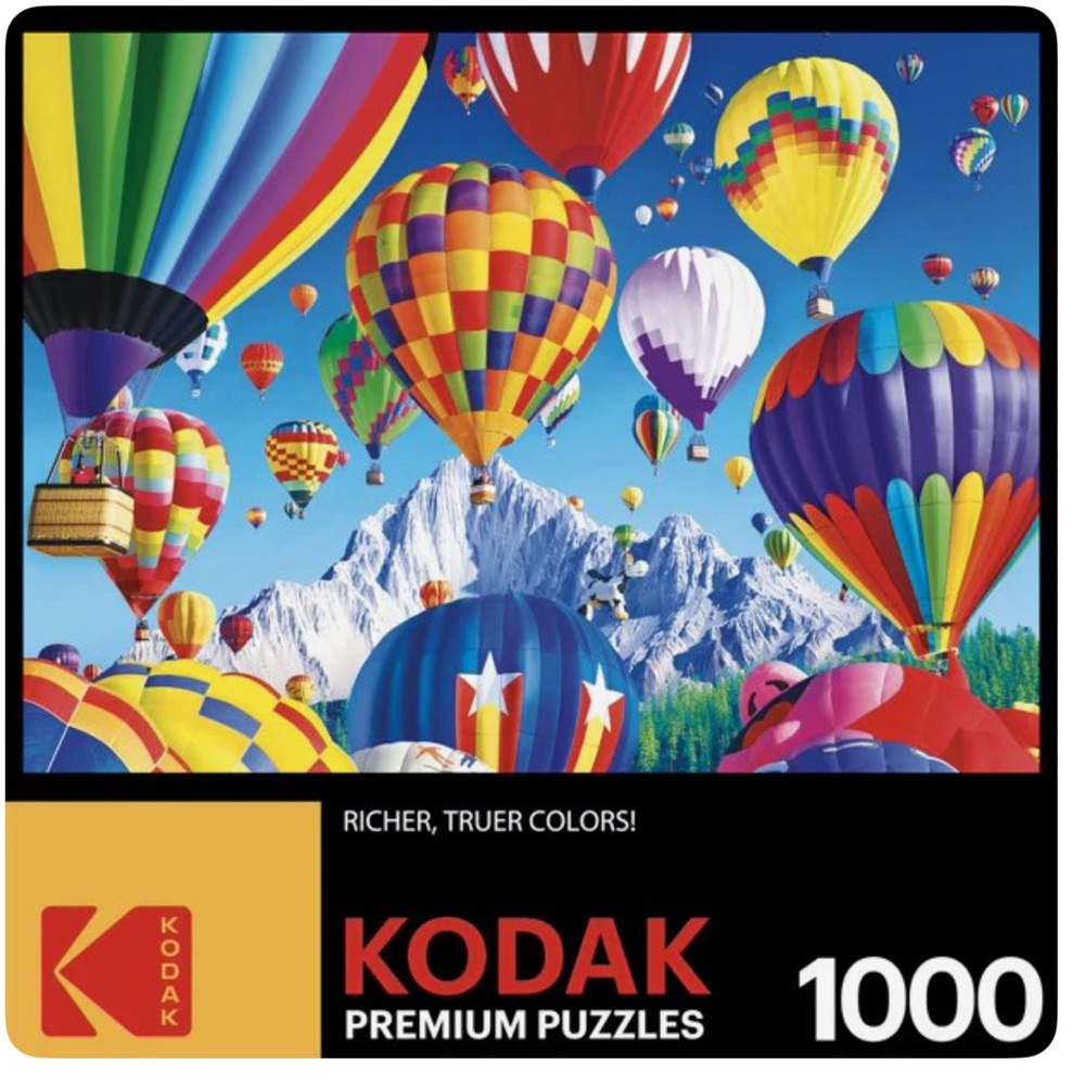 Kodak Hot Air Balloons Jigsaw Puzzle - Blue, Red, Yellow, Green, Purple